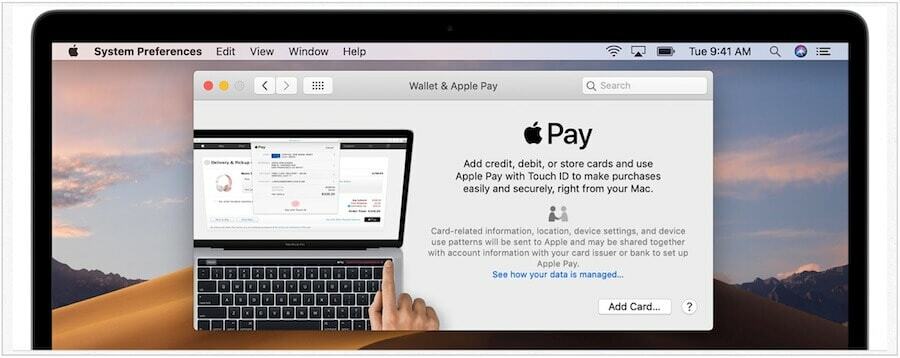 macOS voegt Apple Pay toe