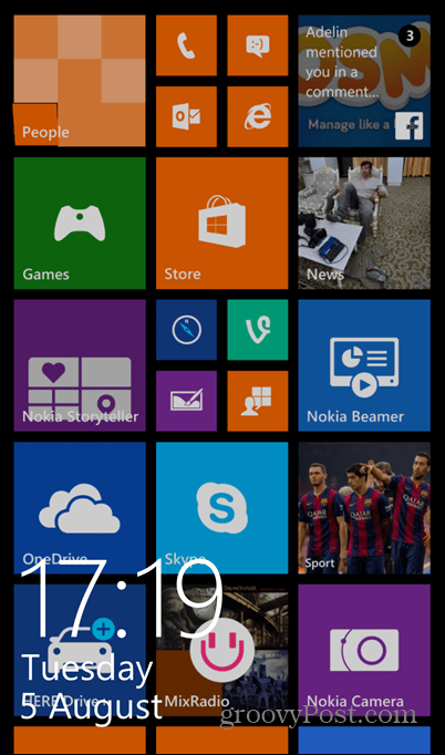 Schermvergrendeling van Windows Phone 8.1 is ingeschakeld