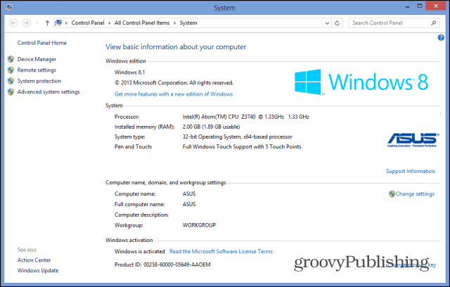 windows ervaringsindex 8.1
