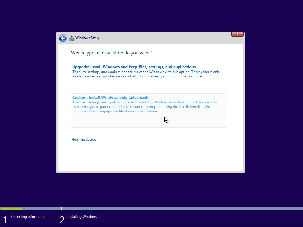 04 Cutom Windows 10 Schone installatie