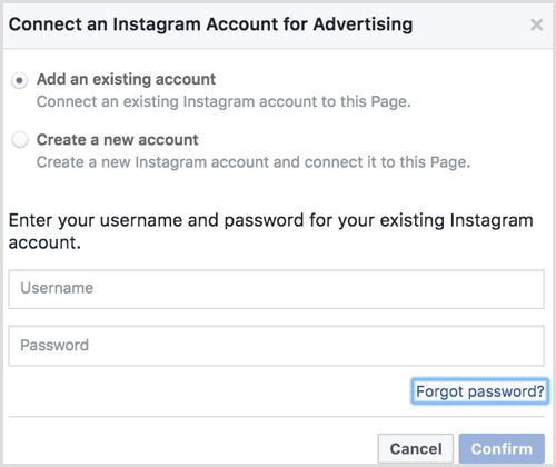 Instagram-advertenties verbinden account