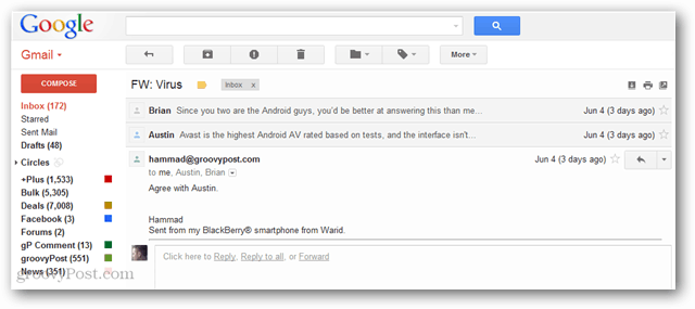Hoe Gmail-achtige gespreksweergave in Thunderbird in te schakelen