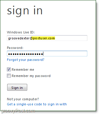 hoe u zich aanmeldt bij Windows Live Domain Email