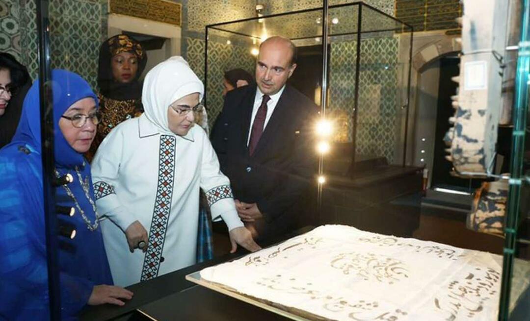 First Lady Erdoğan bracht een betekenisvol bezoek aan het Topkapi-paleis met de vrouwen van de staatshoofden