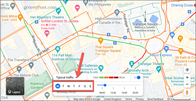 google maps typische verkeersdag