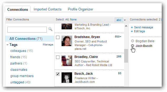 Contacten voor LinkedIn-verbindingen