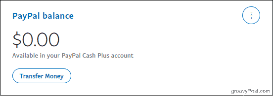 PayPal-accountsaldo met Cash Plus-account