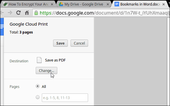 Wijzig Printer Chromebook
