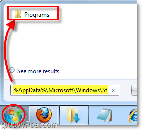 toegang tot de startmenumap vanuit het startmenu in Windows 7