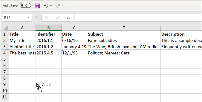 Een selectievakje invoegen in Microsoft Excel