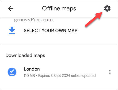 Instellingen voor offline Google Maps-kaarten