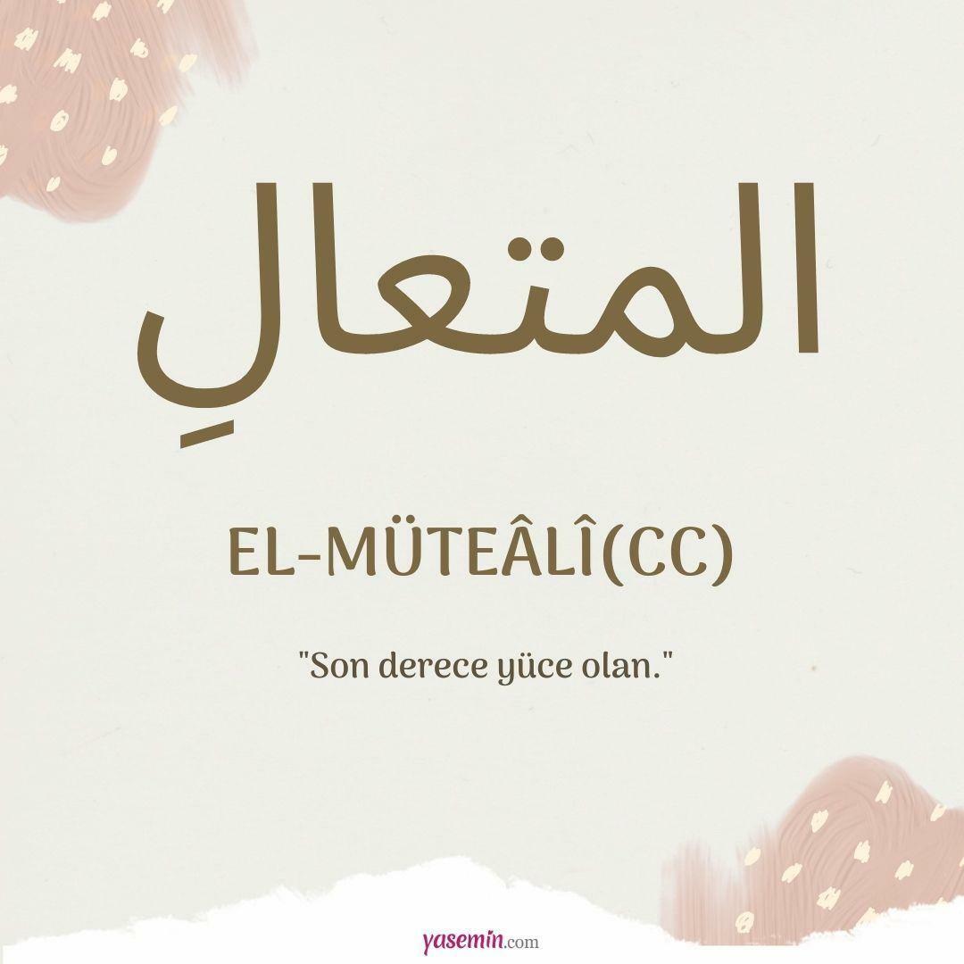 Wat betekent al-Mutaali (c.c)?