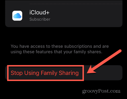 iphone stop met delen met gezin