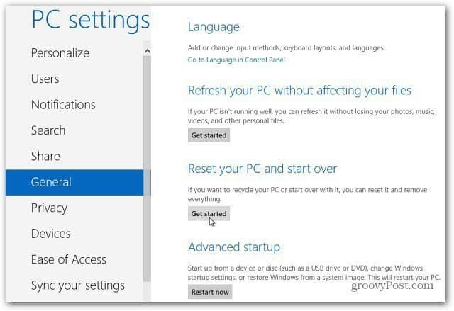 Hoe u uw Windows 8-computer kunt resetten