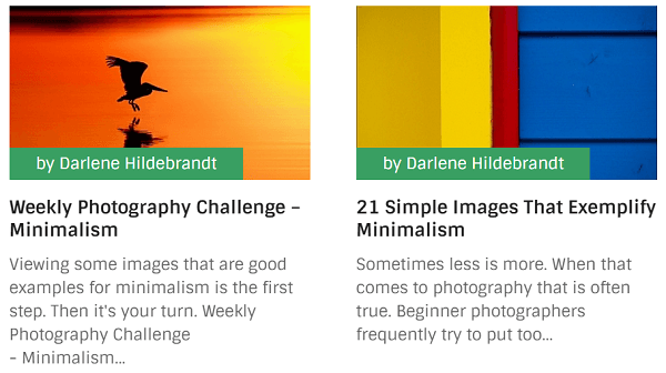 Digital Photography School biedt uitdagers aan lezers in hun berichten.