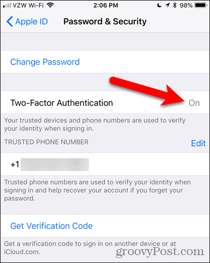 Twee-factor-authenticatie op iOS