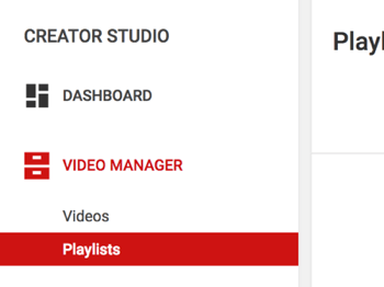 Open je afspeellijst in Creator Studio en klik op Bewerken.