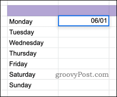 Een datum invoegen in Google Spreadsheets