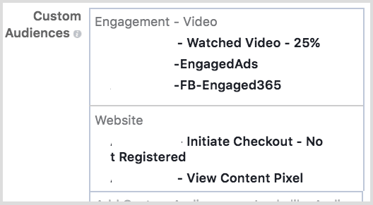 Richt u op aangepaste Facebook-doelgroepen die uw berichten eerder hebben gezien.