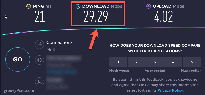 speedtest resultaten