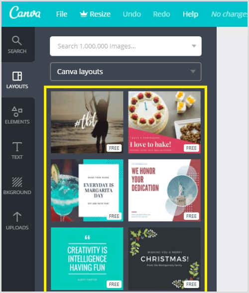 Canva-sjabloonlay-outs