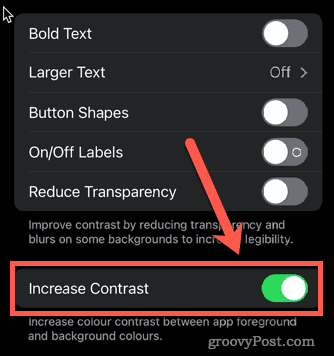 iphone verhogen contrast