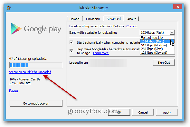 Hoe Google Music Scan and Match Service te gebruiken