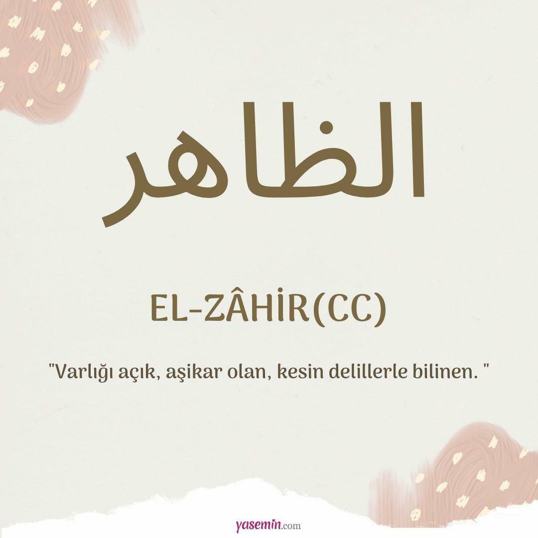 Wat betekent al-Zahir (c.c)?