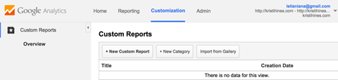 aangepaste rapporten in Google Analytics