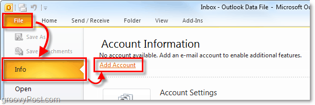 Gmail toevoegen aan Outlook 2010