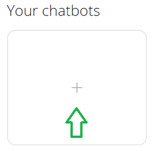 Start een nieuwe chatbot op Chatfuel.