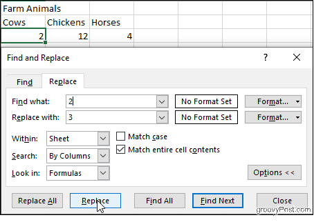 Excel komt overeen met celinhoud