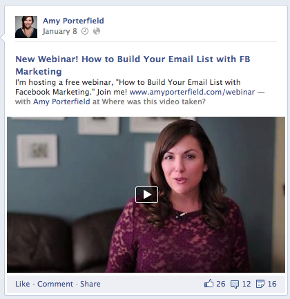 amy porterfield facebook webinar advertentie