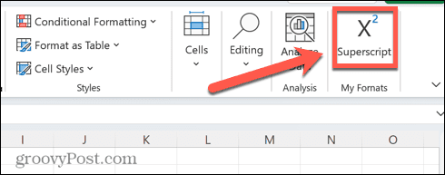 Excel-subscriptknop