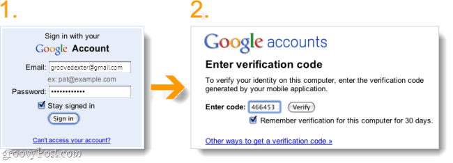Authenticatie in twee stappen in Gmail