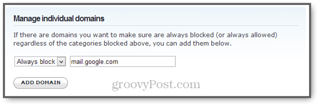 blokkeer webmail met opendns