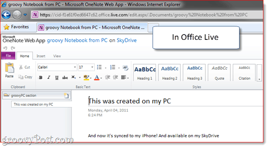 OneNote voor SkyDrive-synchronisatie en back-up