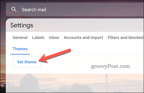 Stel de knop Gmail-thema in