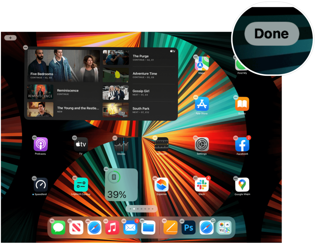 iPad widget toevoegen