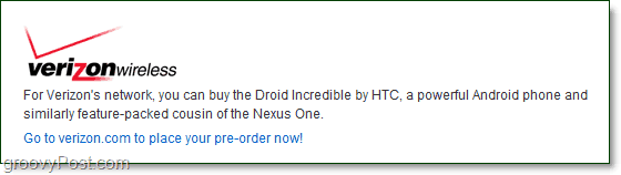 Verizon geeft de Nexus One door en lanceert ongelooflijke Droid [groovyNews]