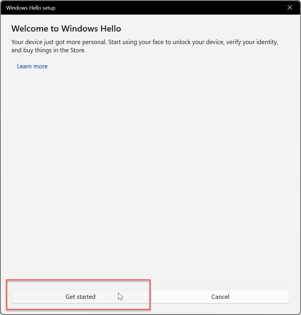 Windows Hello-installatie