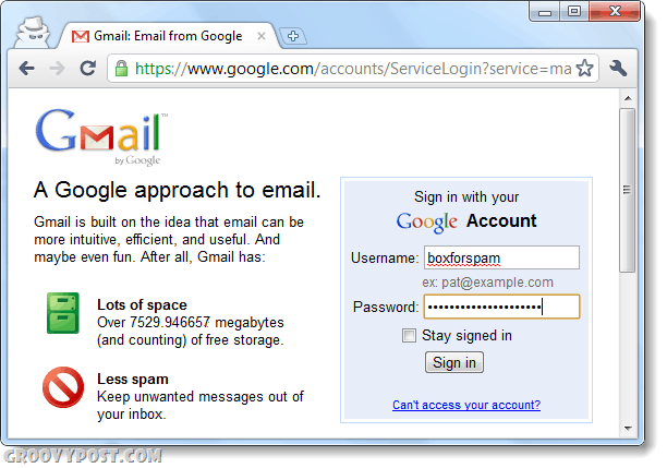 log een tweede keer in bij gmail met incognito voor inloggen met meerdere accounts