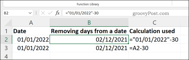 Dagen verwijderen uit een datum in Excel