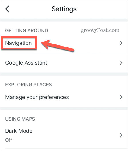 google maps navigatie-instellingen