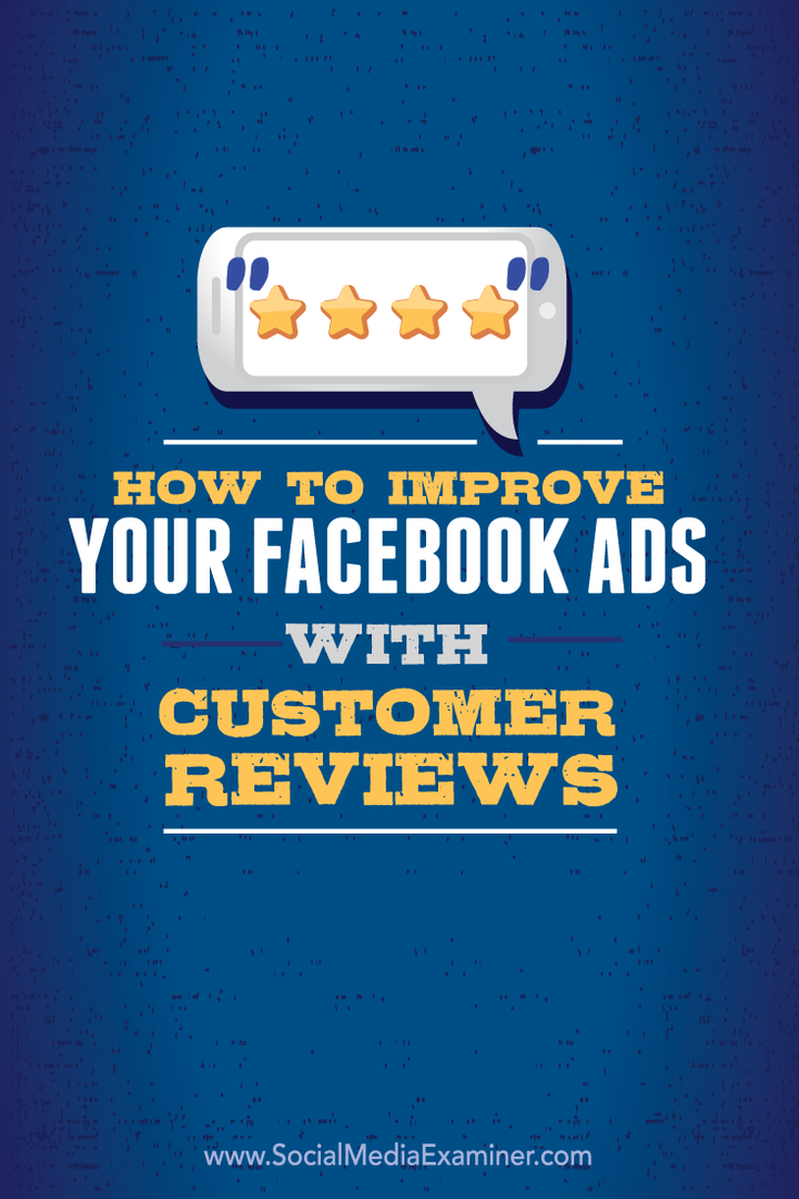hoe je Facebook-advertenties kunt verbeteren met klantrecensies