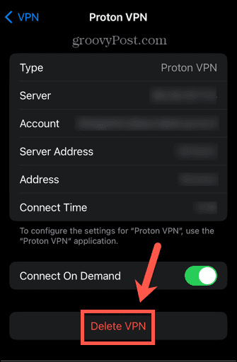 iphone vpn-configuratie verwijderen