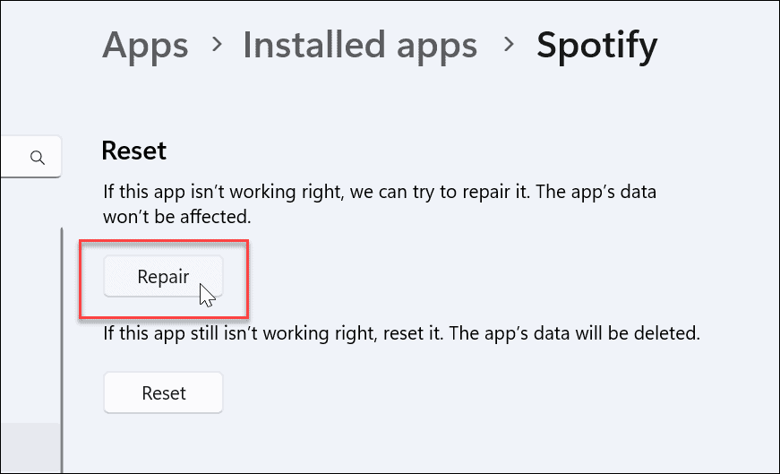 spotify-app repareren