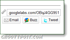 googlelabs url-deelknop