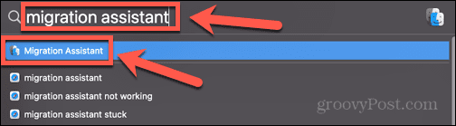 mac spotlight-migratie-assistent