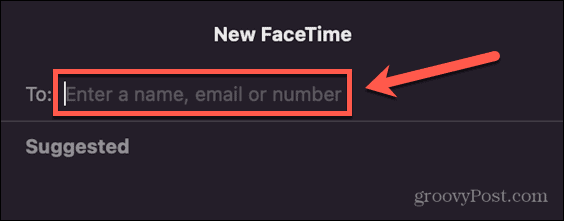 facetime mac voer contact in